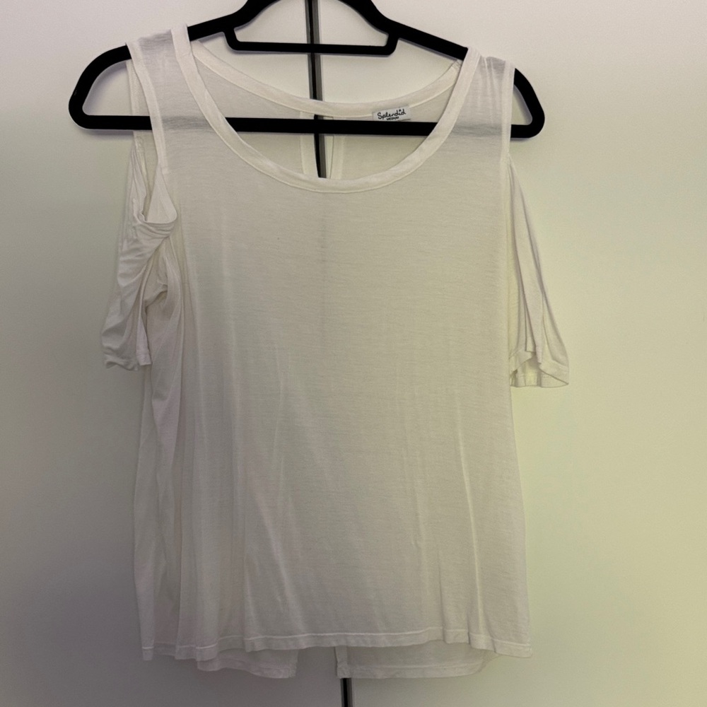 Splendid size medium white Cream Cold Shoulder Blouse